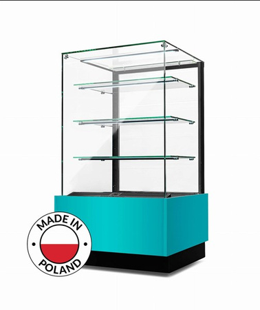 Witryna cukiernicza neutralna Dolce Visione Neutro Premium 700 | podświetlany cokół | 700x670x1300 mm