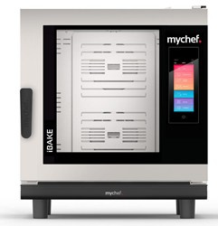 Piec konwekcyjno-parowy elektryczny | piekarniczo-cukierniczy | automatyczny system myjący | 6x600x400 | 12,6 kW | 400 V | Mychef iBake 6E TSC | System TSC - najwyższa stabilność temperatury