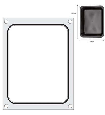 Matryca do zgrzewarki Hendi na tackę bez podziału 227x178 mm HENDI 805572