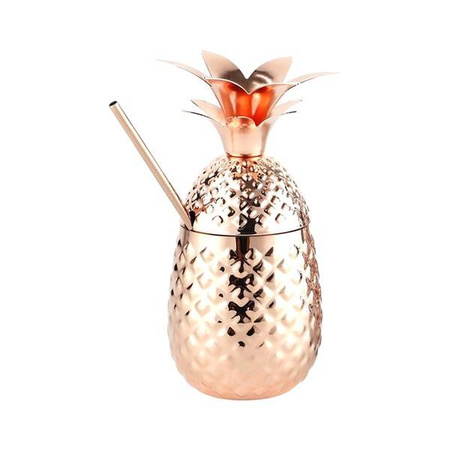 Naczynie ze słomką do serwowania koktajli, stalowe, miedziane, V 0.475 l STALGAST 472045