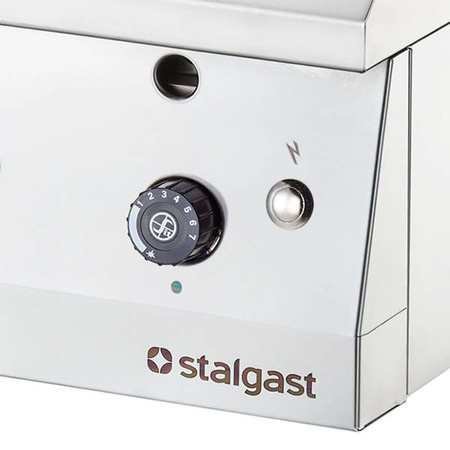 Płyta grillowa gazowa, chromowana, gładka, P 13 kW, U 230 V, G30 STALGAST 9737130