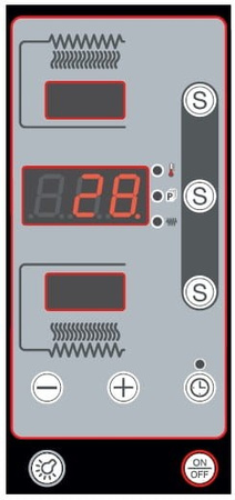 Piec do pizzy elektryczny Cuppone Donatello | dwukomorowy | panel cyfrowy | 9+9x36 | DN935/2 D