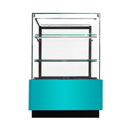 Witryna cukiernicza chłodnicza Dolce Visione Breve Premium 700 | wnętrze ze stali nierdzewnej | wersja obniżona | 700x670x1110+/-10 mm