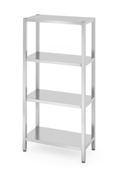 Regał magazynowy 4 półki pełne - skręcany, o wym. 800x400x(H)180 HENDI 812518