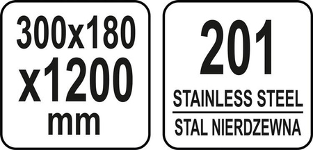 PÓŁKA WISZĄCA Z RANTEM POJEDYNCZA 1200x300x180MM | YG-09041