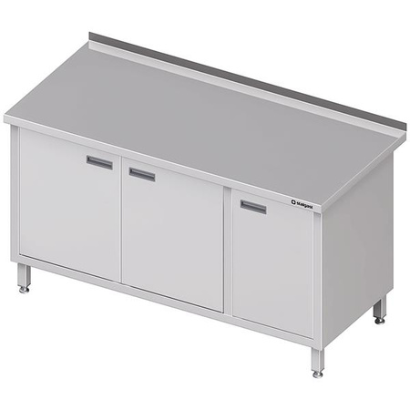 Stół przyścienny z szafką (P),drzwi skrzydłowe 1400x600x850 mm STALGAST MEBLE 980556140