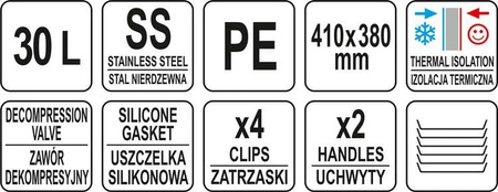 PLASTIKOWY TERMOS TRANSPORTOWY 30L | YG-09226