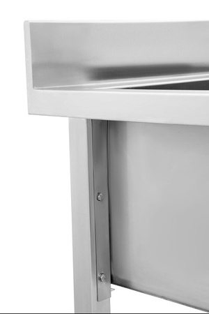 Stół z basenem 1-komorowym | 600x600x850 mm | skręcany