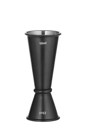 Miara barmańska z pierścieniem, Bar up, 25ml / 50ml, czarny, śr.45x(H)110mm  | HENDI 596654