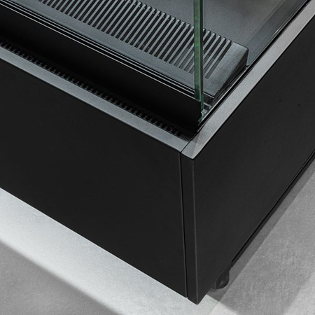 Witryna cukiernicza chłodnicza Dolce Visione Premium Breve 1300 | podświetlany cokół | wersja obniżona | 1300x670x1110+/-10 mm | RESTO QUALITY DOLCE VISIONE BREVE 1300 W5