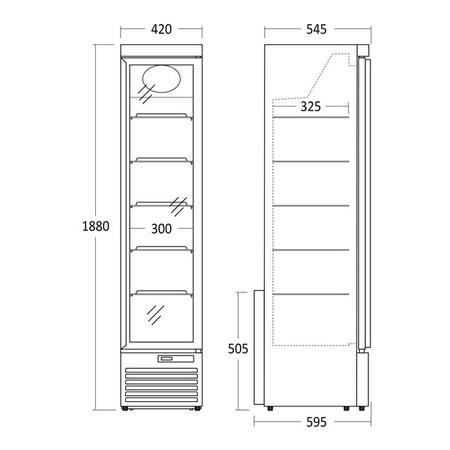 Szafa mroźnicza przeszklona DF160BD | czarna | 117l