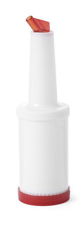 Dyspenser barmański 2-częściowy czerwony, 0,8l HENDI 557600