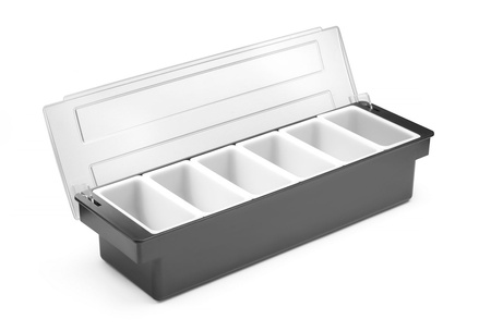 Pojemnik barmański na dodatki do drinków - 6 wkładów | HENDI 552032