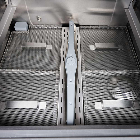 Zmywarko-wyparzarka Power Digital z pompą zrzutową i dozownikiem, 6,65 kW, 400 V, Stalgast 801556