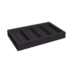 Organizer drewniany na sztućce Madeira Black 530x325x65 mm