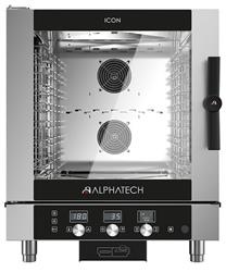 Piec konwekcyjno-parowy gazowy ICGT071E | 7x GN 1/1 | 7x 600x400 | Alphatech by Lainox  | sterowanie elektroniczne