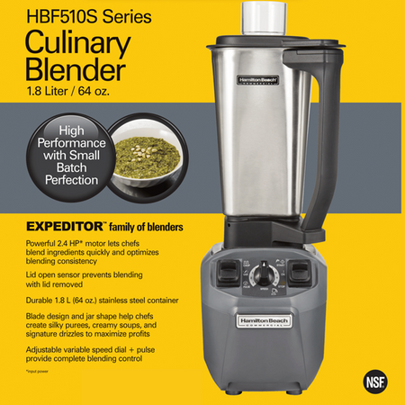 Blender kuchenny HBF510S-CE Expeditor™ z dzbankiem ze stali nierdzewnej 1.8l, Hamilton Beach Commercial