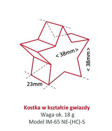 Kostkarka do lodu Hoshizaki IM-65NE-HC-S | 20 kg/24h | chłodzona powietrzem | kostka gwiazdka | 38x23x38 mm | RESTO QUALITY IM-65NE-HC-S