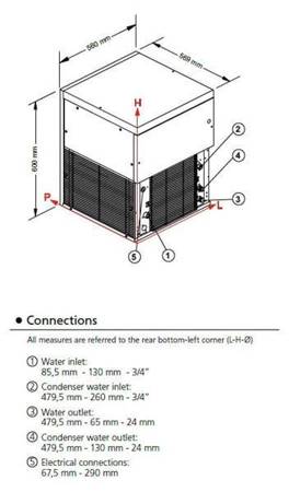 Kostkarko-grudkarka do lodu Frozen Stone  | 128 kg /24h | system chłodzenia powietrzem | MGT310A