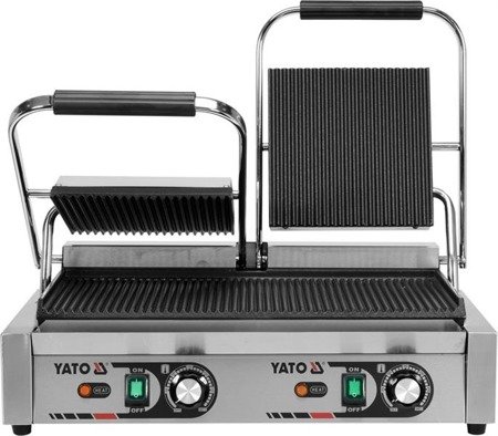 PODWÓJNY GRILL KONTAKTOWY RYFLOWANY 58CM, 3,6KW | YG-04560