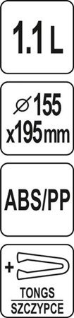 POJEMNIK TERMOIZOLACYJNY DO LODU CHROMOWANY 1,1L | YG-07143