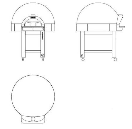 Piec do pizzy neapolitańskiej | 6x33cm | 500 °C | AUGUSTO 6 E