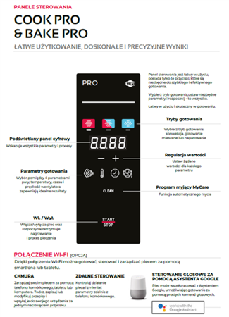 Piec konwekcyjno-parowy elektryczny | automatyczny system myjący | 4xGN1/1 | 6,3 kW | 400 V | Mychef COOK PRO 041E