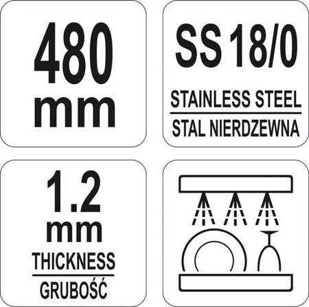 SZPATUŁA CUKIERNICZA WĄSKA 355/ 485MM | YG-02412