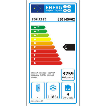 Szafa mroźnicza 2 drzwiowa ze stali nierdzewnej, GN 2/1, V 1300 l STALGAST 830145