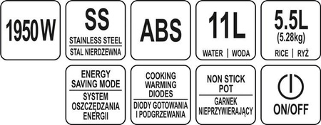 URZĄDZENIE DO GOTOWANIA RYŻU 16,5L | YG-04695