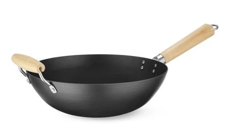 Wok z drewnianym uchwytem, HENDI, ⌀324x565mm 627907